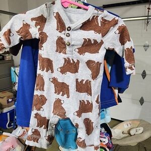 Carter's Gray Bear Print Onesie
